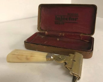 Schick Injector Razor Model E-3 Popularity Kit 1935-1945 With Box-Fathers Day Gift