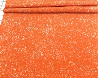 Vintage Kimono Silk Fabric, Japanese Fabric, Chirimen, Orange, Tatakizome