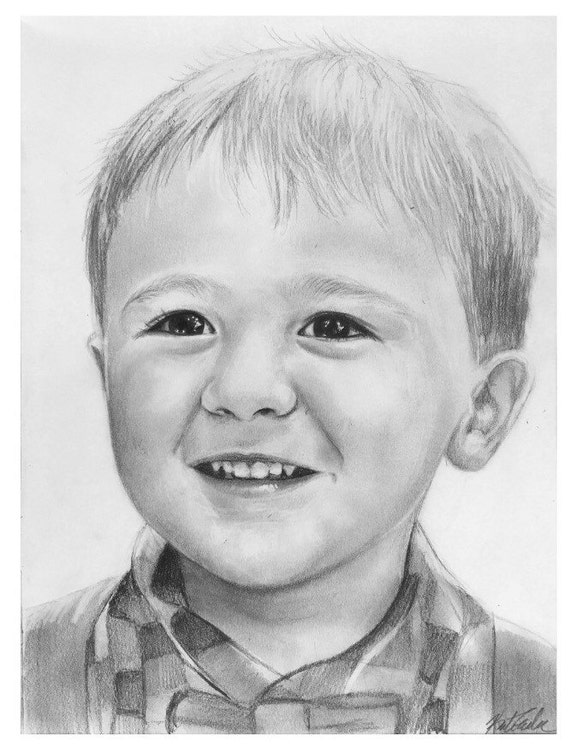 Custom pencil sketch/drawing of child