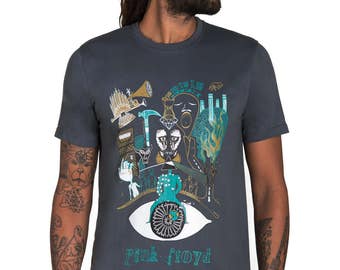 Pink Floyd T shirt- Men's T shirt- Graphic T shirt- Floyd Shirt- Pink Floyd Art- Music T shirt- rock n Roll- David Gilmour- Psychedelic