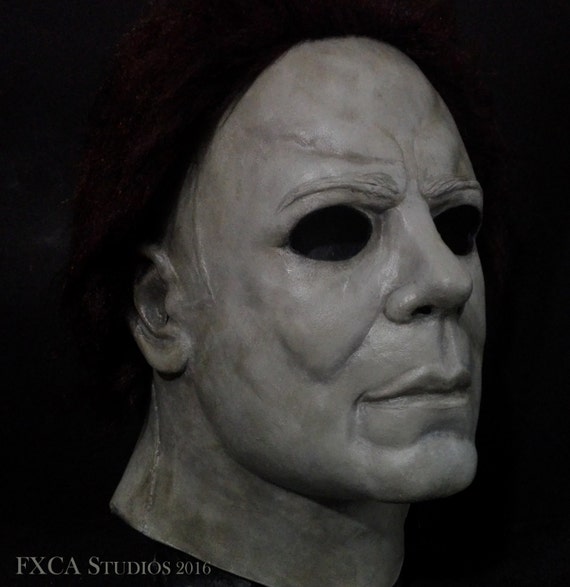 White Mask Maniac Doomed Serial Killer Halloween Deluxe Latex