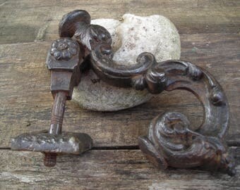 Old French Door Knocker. French Cast Iron Door Knocker.