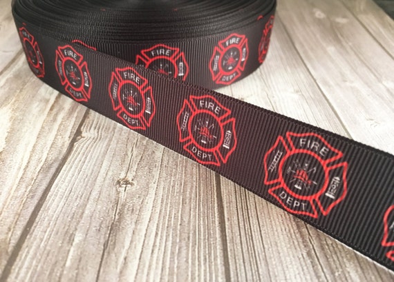 Firefighter ribbon Fire dept ribbon Firefighter emblem
