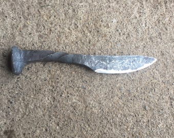Long Railroad Spike Knife