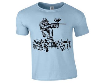 splat paint balling sport t shirt