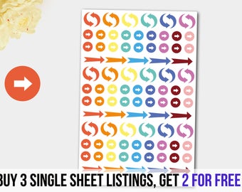 Arrow Stickers In Multiple Styles, Arrow, Arrows,Mini Arrows Stickers,Rainbow Arrows Stickers,Pastel Arrows Stickers,