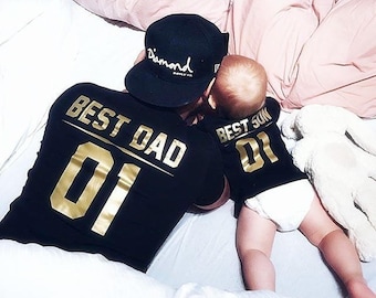 Father and son matching shirts, Best DAD Best SON dad and baby matching shirts, father and son clothes, Daddy baby clothes, family shirts