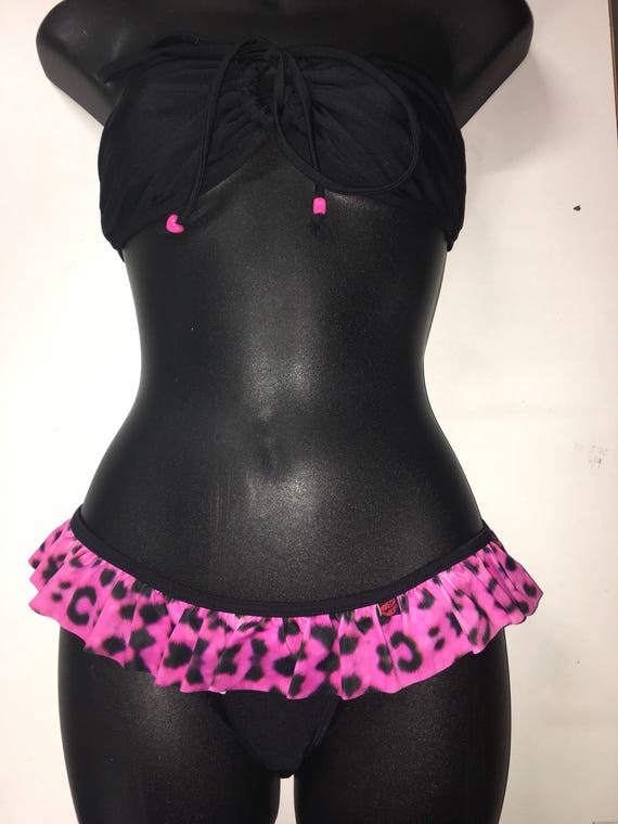 SALE #maneaterSTYLE *** MissManeater CHEATER frill skirt hipster boutique bikini pant *** SUPER low rise!