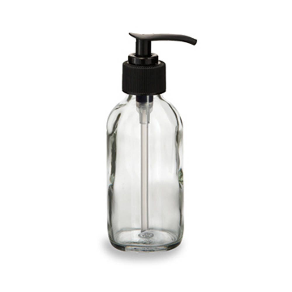 4 oz Glass Bottles with Pumps pack of 6