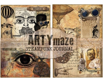 STEAMPUNK Themed Digital jounal *instant download