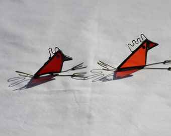 Stained Glass Bird Suncatcher - Stained Glass Bird - Stained Glass Suncatcher - Bird Suncatcher - Whimsical Bird - Quirky Bird - Suncatcher