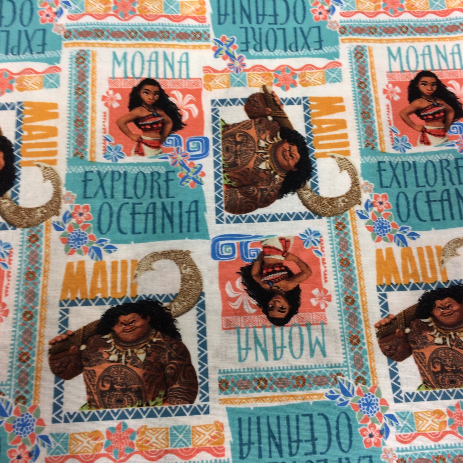 Disney Moana fabric Disney fabric Demigod Maui fabric