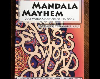 Mandala Mayhem Cuss Word Adult Coloring Book