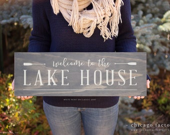 Lake House Sign, Lake House Decor, Lake Sign, Welcome to the Lake Sign, Lakehouse Sign, Lakehouse, Housewarming, Birthday Gift (GP1081)