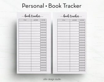 Book Tracker, Personal Planner Inserts, Books To Read, Personal Insert, Reading List, Book Organizer, Reading Journal, Reading Tracker