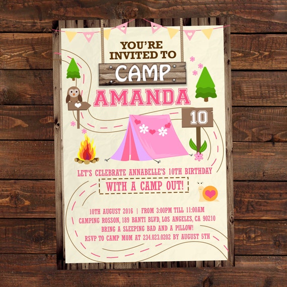 Free Printable Camping Invitations 6