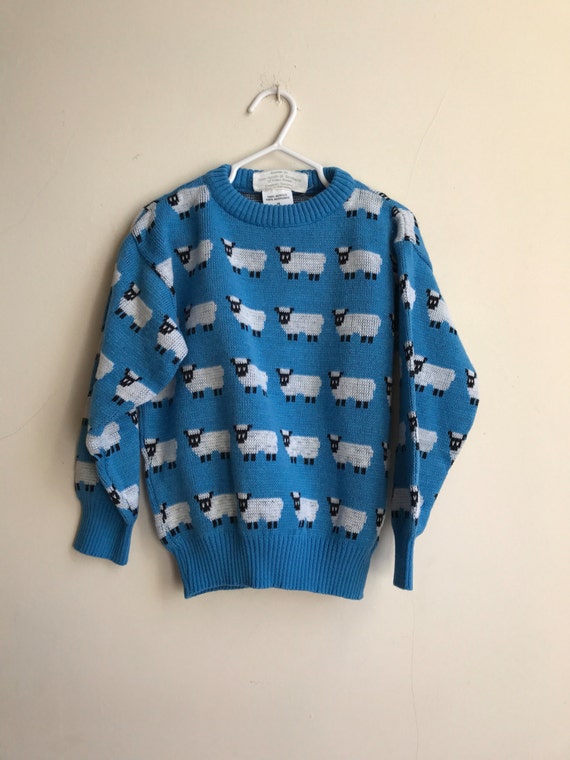 zara sheep sweater blue