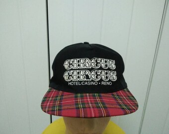 Rare Vintage CIRCUS CIRCUS Hotel Casino Reno Cap Hat Free size fit all