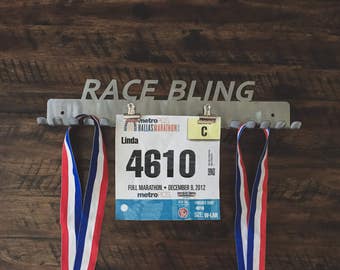 Running Bib and Medal Holder, Running Medal Holder, Race Bib Holder, Medal and Bib Hanger, Medal Hanger Display, Race bling