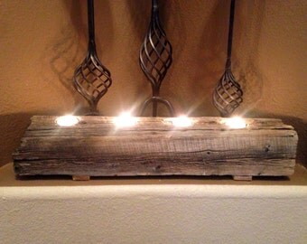 Candle Holder Rustic Farmhouse Candle Holder Rustic Weathered Wood Country Decor Home Decor Candles and Holders Tea Light Candles