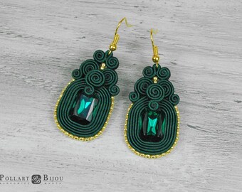 Soutache pendientes Orecchini soutache Soutache bilateral cuelgan aretes Boucles d'oreilles soutache