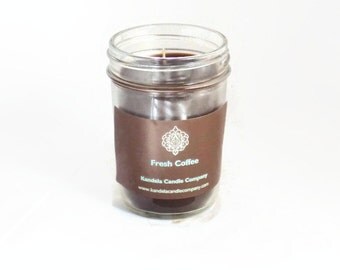 New! Fresh Coffee Scented Candle in Jelly Jar