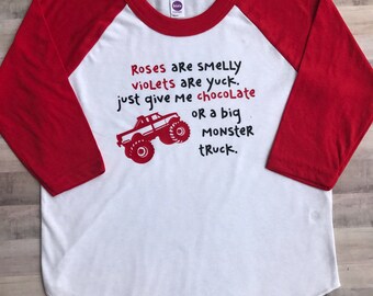 Boys Monster Truck Shirt, Monster Truck Tee, Monster Truck Shirts, Boys Birthday Shirt, Boys Valentine Shirt, Funny Boy Shirt