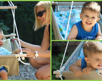 Baby Hammock, baby swing, cradle INDIGO handmade