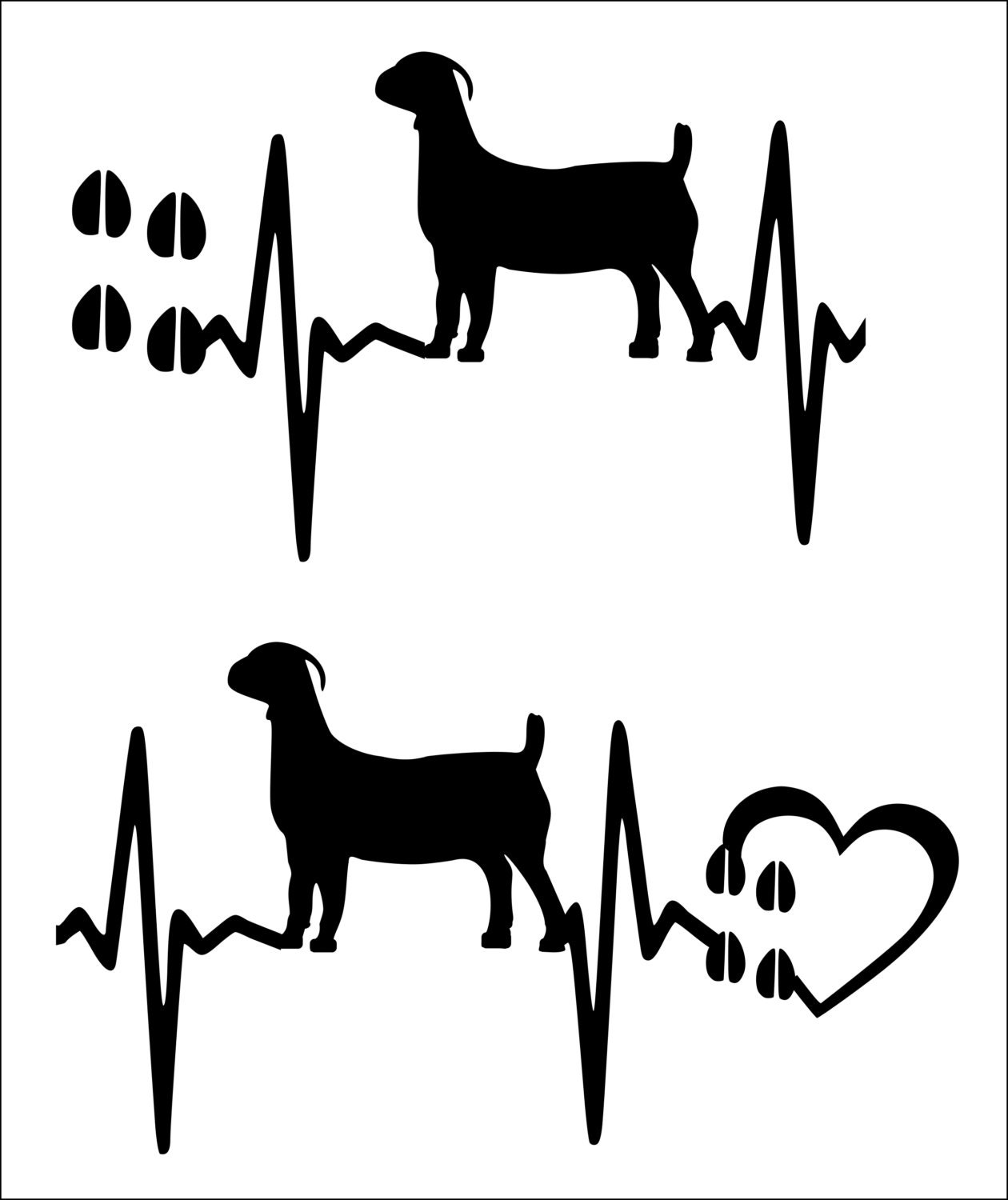Download commercial use svg-SVG Cut File Show Meat Goat Heartbeat hoof