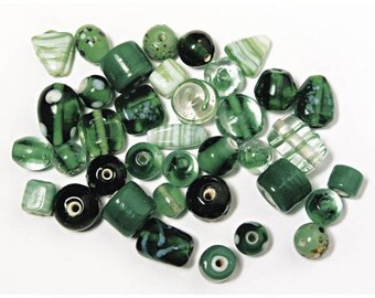 Emerald glass beads, from 6 to 18 mm RAY-3314101429