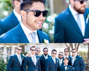 Wedding Party Sunglasses Set of 6, Groom Sunglasses, Best Man Sunglasses, Groomsmen Sunglasses, Groomsman Gift, Wedding Sunglasses