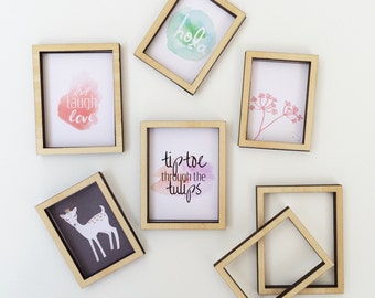 Miniature frames and dollhouse prints / modern dollhouse decor / DIY dollhouse furniture / miniature art prints / dollhouse art / 1:12 scale