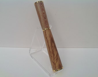 Chunky wood pen,Zebra wood and Plane wood hand turned pen,big wooden pen, desk pen..