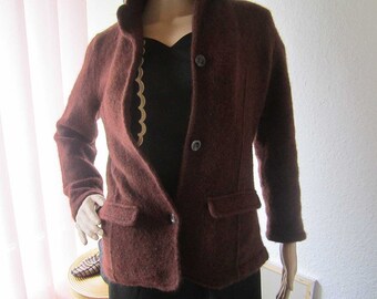Vintage knit Cardigan fluffy mohair Cardigan GC Fontana S