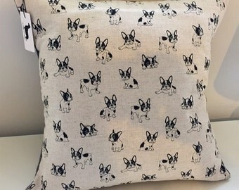 Handmade Boston Terrier Cushion Covers | French Bulldog Cushion Covers | 40cm x 40 cm (16" x 16")