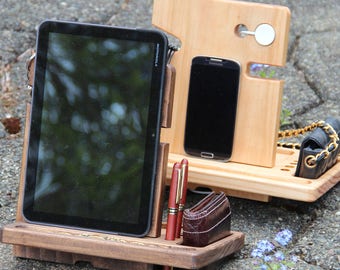 Gift for Mother Graduation Docking Station Organizer iPad iPhone Holder iWatch Apple Watch Docking Tablet Stand Phone Holder Girlfriend Gift