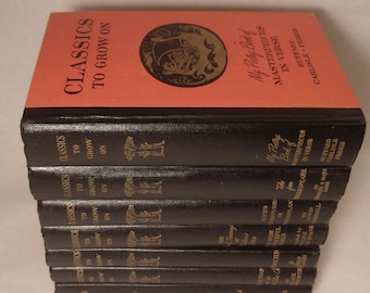 Orange Decorative Books, Black Spines, Antique Books, Vintage Book Collection, Children's, Book Decor, Interior Design, Wedding Centerpiece