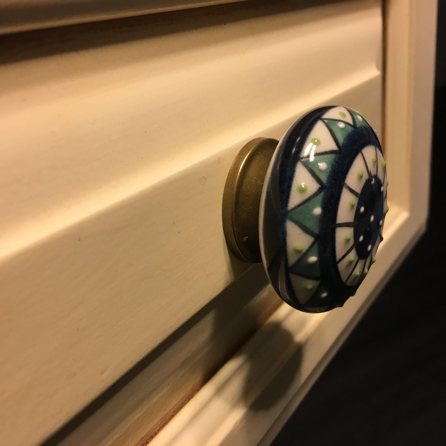 Knob, Hand Painted Decorative Pull Knobs, Instant Furniture Upgrade
