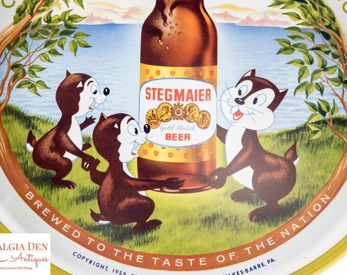 Stegmaier Beer Tray | Bar Serving Tray | Vintage Barware