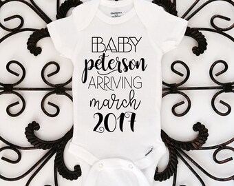 Pregnancy Announcement Onesie, Baby Announcement, Baby Onesie, Custom Onesie, Coming Soon