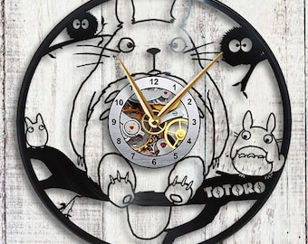 Totoro Vinyl LP Record Wall Clock Gift Idea