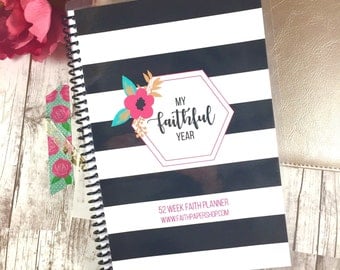 Faith Planner - Prayer Journal, Daily Devotional, Christian planner, Bible Study Notes, Gratitude Journal, Christian gifts