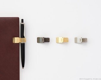 Spring Clip Planner Pen Holder, Journal Pen Holder, Notebook Pen Holder, Pen Loop, Spring Clip Holder, Black, Gold, Silver