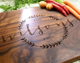 Personalized Cutting Board - Engraved Cutting Board, Custom Cutting Board, Wedding Gift, Housewarming Gift, Anniversary Gift, Engagement