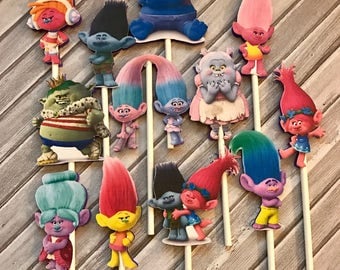 Trolls Cupcake Toppers