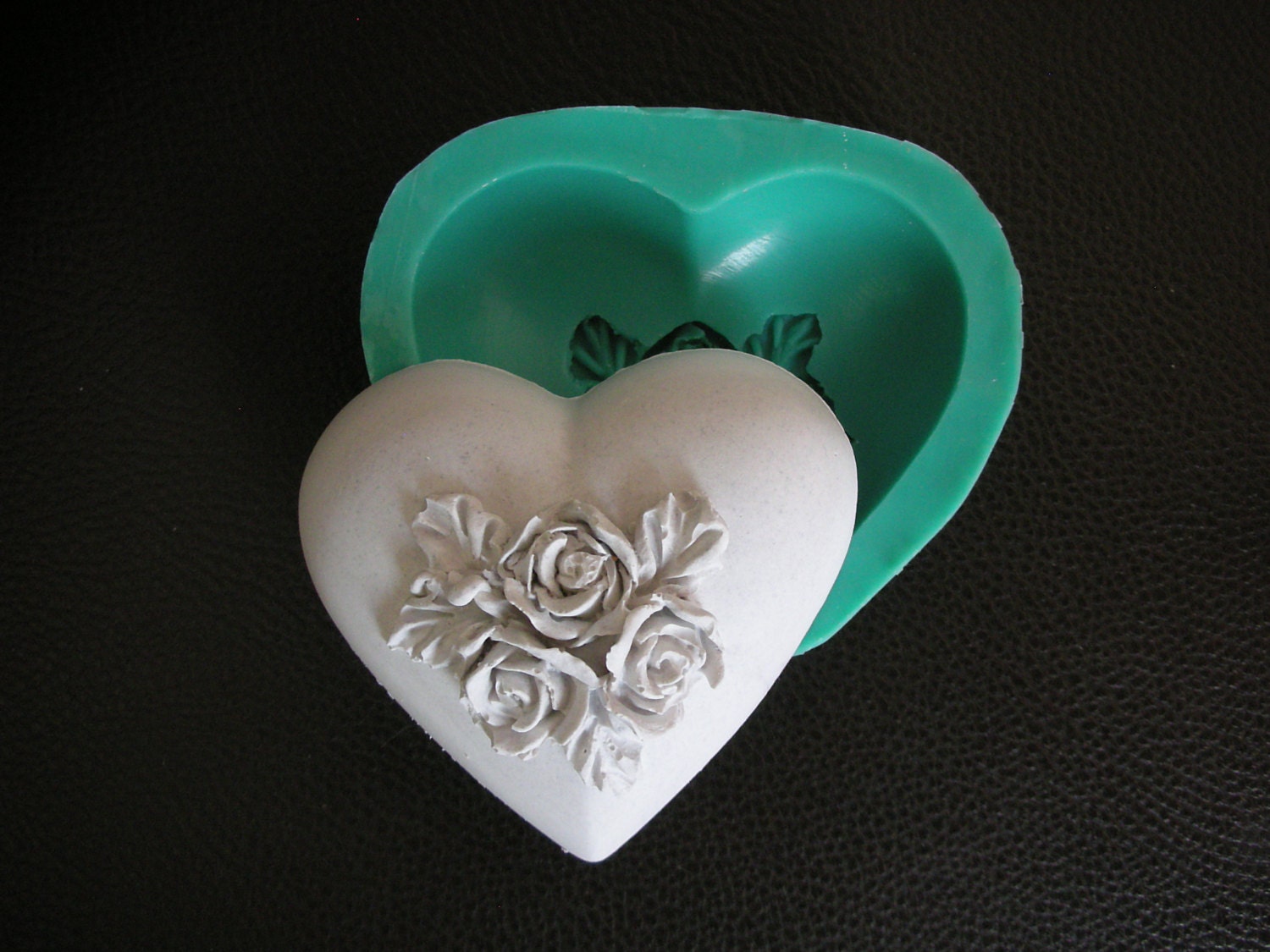 Silicone mold to create beautiful Heart . Soap mold Flowers