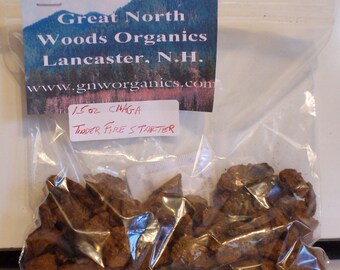 Chaga Tinder Fire Starter Chunks 1.5 oz. Dried and ready to use. Survivalist Forest Woods Camping Hiking Incense Organic Natural Nature