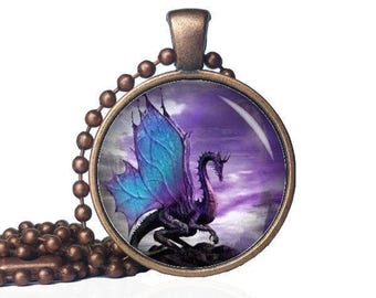 Winged Dragon - Majestic Dragon - Guardian - Dragon Pendant - Dragon Jewelry - Mythical Jewelry - Dragon Gift - Dragon