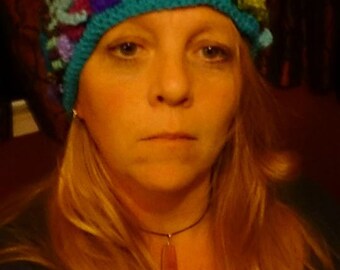Freeform crochet hat - made to order