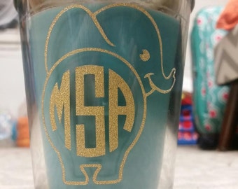 Elephant Monogram Decal